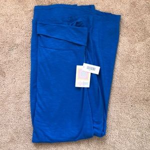 LuLaRoe MAXI skirt solid blue large